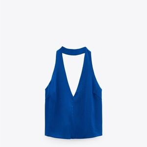 Zara cobalt blue halter top